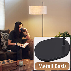 Acheter Nettlife Lampadaire métal et tissu - Noir