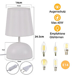 Nettlife Lampe de Chevet - Lot de 2