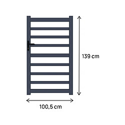 Avis Habitat Et Jardin Portillon aluminium ajouré Marius - 100 x 140 cm - Gris