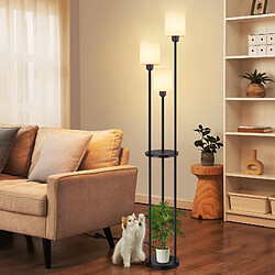 Nettlife Lampadaire 3 lampes Vintage Blanc