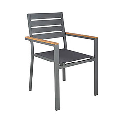 Acheter Mes Ensemble table jardin + 8 fauteuils - Gris