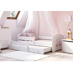 1001jouets Lit enfant 160x80 CHAT gigogne pas cher
