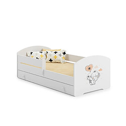 1001jouets Lit enfant + gigogne 140x70 Elephant