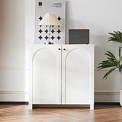 Merax Buffet 2 portes - Blanc crème