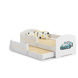 1001jouets Lit enfant - 160x80 Police