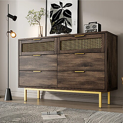 Merax Commode 6 tiroirs - Marron