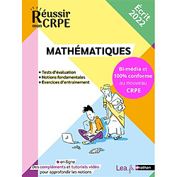 Mathématiques : tests d'évaluation, notions fondamentales, exercices d'entraînement : écrit 2022 - Occasion