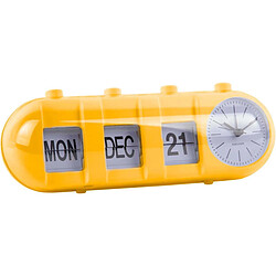 Karlsson Retro Flip - Réveil Tube Calendrier jaune