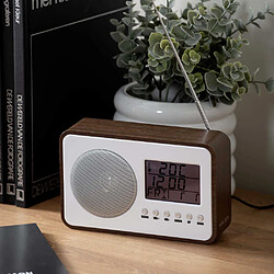 Karlsson Retro - Réveil avec radio FM marron