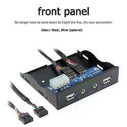 Support de panneau avant - Hub USB 2.0 Audio 3.5mm
