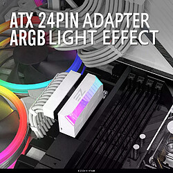 Adaptateur ATX 24 broches à 90 degrés - ARGB
