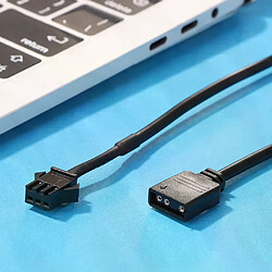 Câble adaptateur RGB pour PC - 30 cm - 5V 3 broches/12V 4 broches