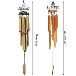 Carillons en bambou naturel - Tubes multiples