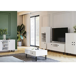 1001jouets Meuble TV bas 2 portes - Blanc