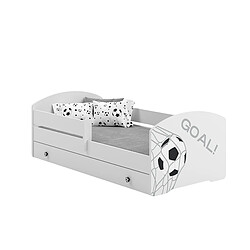 1001jouets Lit enfant 140x70 blanc avec tiroir Foot