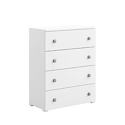 1001jouets Commode enfant 4 tiroirs - Blanc