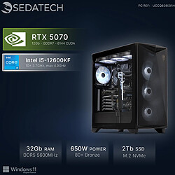 Sedatech PC Gamer, Intel i5-12600KF, RTX5070, 32Go DDR5, 2To SSD, Win 11