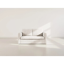 Bestmobilier Marilia - Canapé 2 places convertible déplimousse en velours texturé