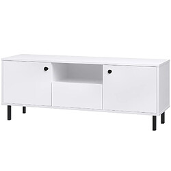 1001jouets Meuble TV bas 2 portes - Blanc