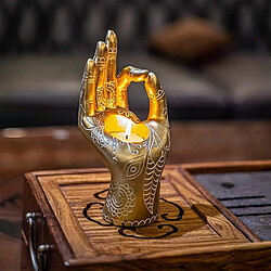 Bougeoir à main de bouddha en résine