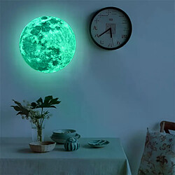 Autocollant mural 3D fluorescent - Grande lune 20 cm