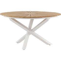 Venture home table de jardin ronde Mexico - blanc marron