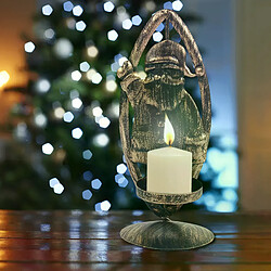 Bougeoir de Noël en métal avec motifs