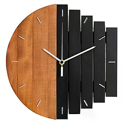 Avis Horloge murale ronde bois foncé