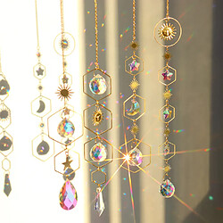 Carillon en cristal étoile et attrape-soleil