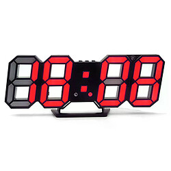 Réveil numérique LED bicolore - Affichage mural température Réveil numérique multifonction - Alarme sonore - Lumières LED - Plaque sur table ou murale