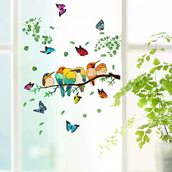 Sticker mural - Fleurs de cerisier avec papillons