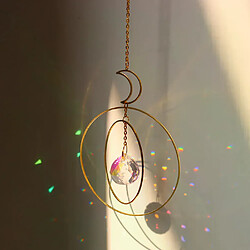 Carillon en cristal avec pendentif lune, soleil et étoile