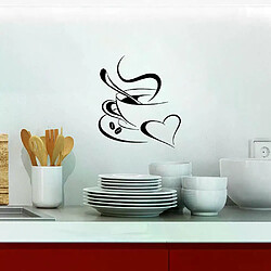 Autocollant Mur Tapis Bain - Café Tasse