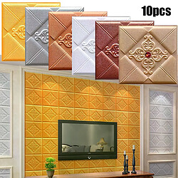 Autocollants muraux en brique 3D - 10 pièces - 30x30 cm Autocollants muraux 3D - Mousse PE auto-adhésive - Anti-collision - Amovibles - Imperméables