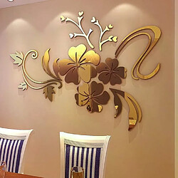 Autocollant miroir fleur acrylique
