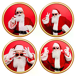 Avis Autocollant Mural Noël en PVC - 4 Pièces