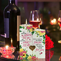 Bougeoir en bois en forme de cœur