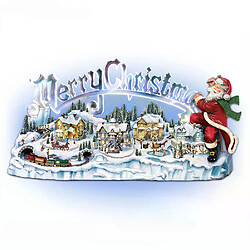 Autocollant mural - Noël père noël village