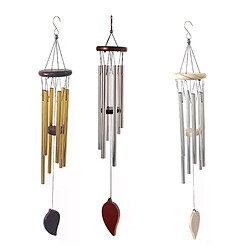 Carillon en bois massif et aluminium Décoration suspendue - Musique réconfortante - Usage intérieur et extérieur