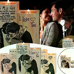 Bougeoir en bois cœur