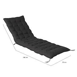 Idmarket market set de 2 coussins transat ADAM noir pas cher