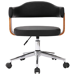 Helloshop26 Fauteuil de bureau pivotant - Noir