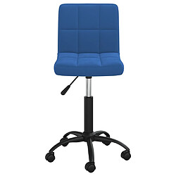 Helloshop26 Chaise de bureau pivotante - Bleu