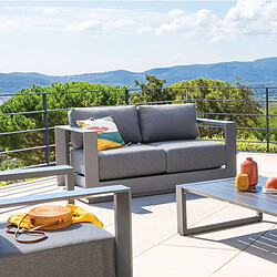 Hesperide Canapé de jardin en aluminium Allure - 2 places - Graphite