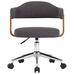 Helloshop26 Fauteuil de bureau pivotant - Gris