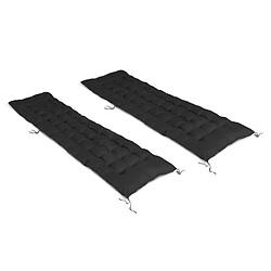 Acheter Idmarket market set de 2 coussins transat ADAM noir