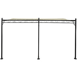 Habitat Et Jardin Pergola tonnelle adossée en métal - 3 x 4 m - Beige