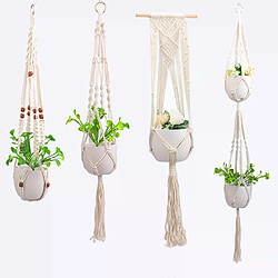 Filet de Pot de Fleurs Tissé en Corde