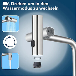 Acheter ZMH Robinet de Cuisine Extensible en Inox avec Douchette Rotative 360° et 2 Jets - Mitigeur Pratique en Nickel Brossé