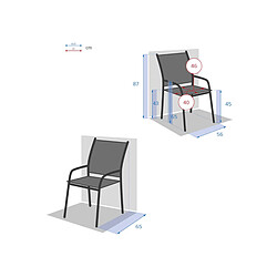 Hesperide Lot de 4 fauteuils Piazza - Lin/blanc pas cher